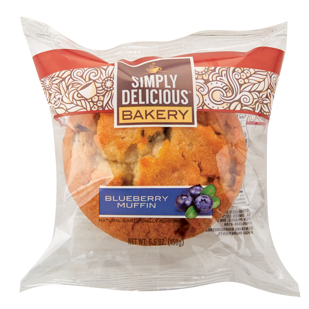 Simply Delicious Bakery Blueberry Muffin in Package